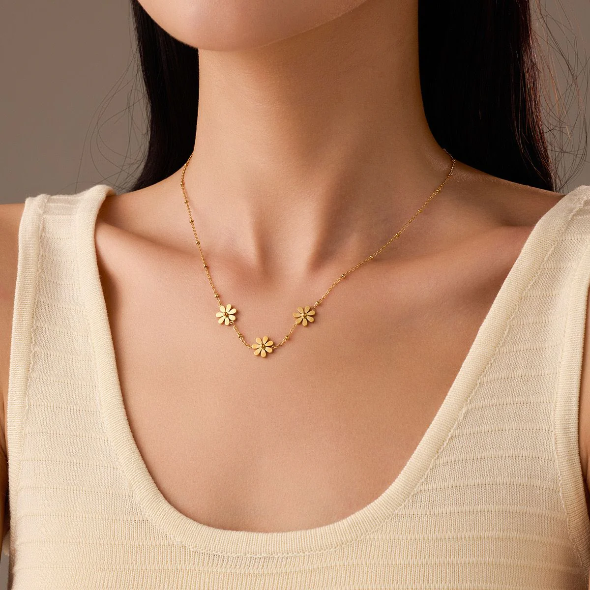 Floral Triplets Necklace