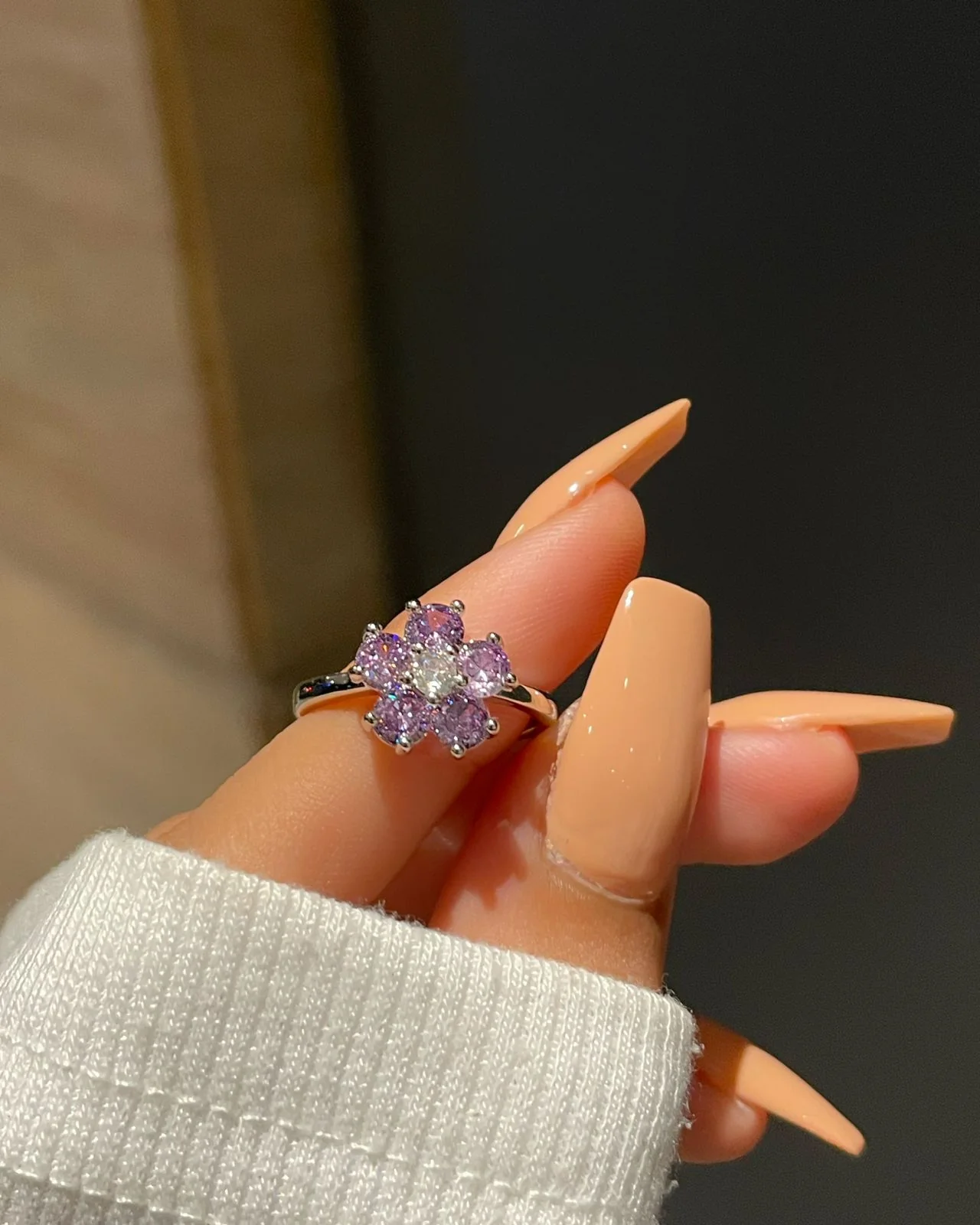 Florida Flower Ring- purple - Image 2