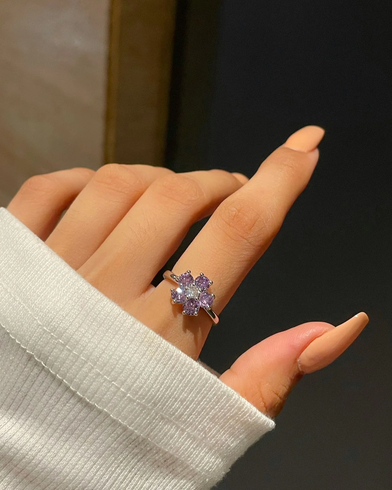 Florida Flower Ring- purple - Image 3