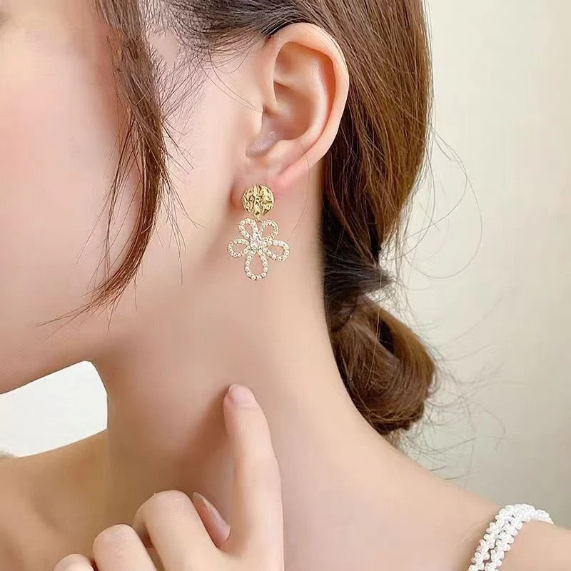 Flower Drop Earrings - Image 3