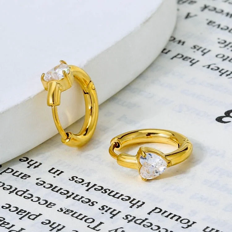 Forever Mine Heart Hoop Earrings