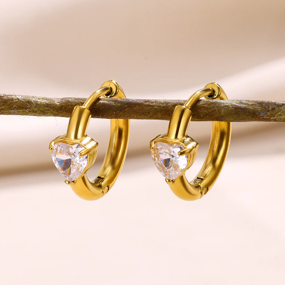 Forever Mine Heart Hoop Earrings - Image 3