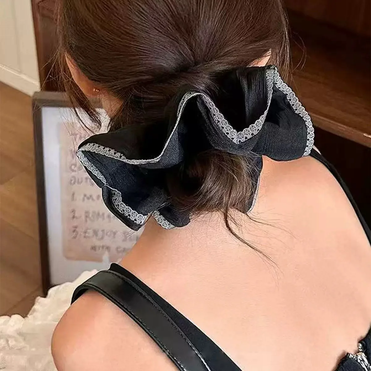 French Girly Lacey Scrunchie