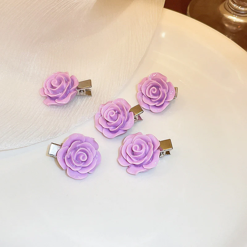 French Roses Lilac Hairclips(⁠Pack of 5) - Image 2