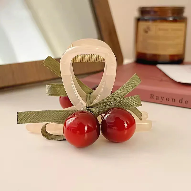French Summer Cherry Claw Clip - Image 2
