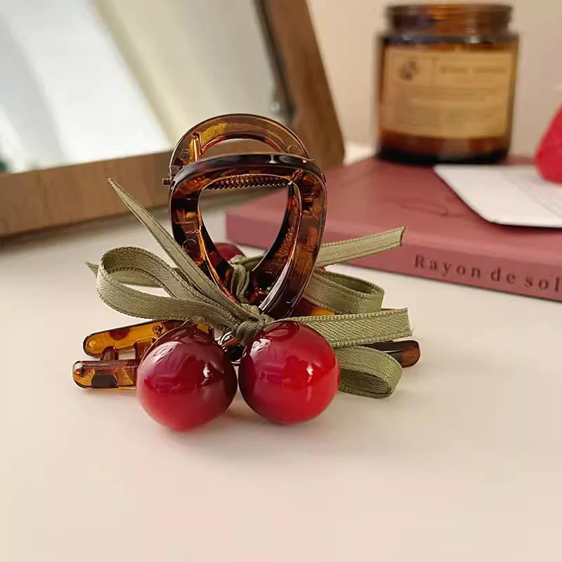 French Summer Cherry Claw Clip - Image 3