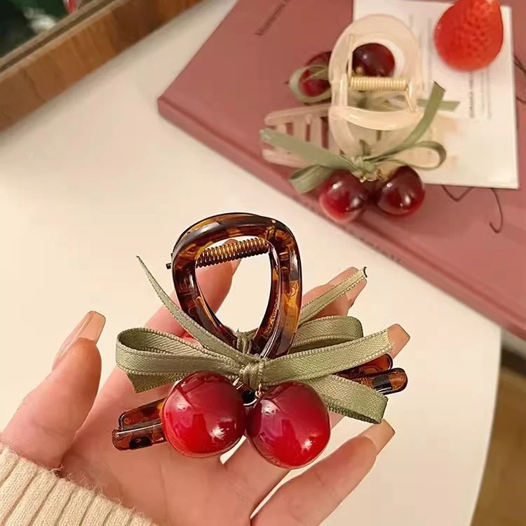 French Summer Cherry Claw Clip - Image 4