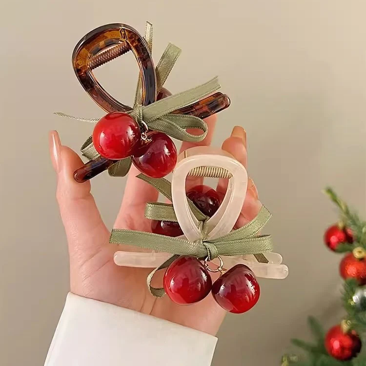French Summer Cherry Claw Clip - Image 5