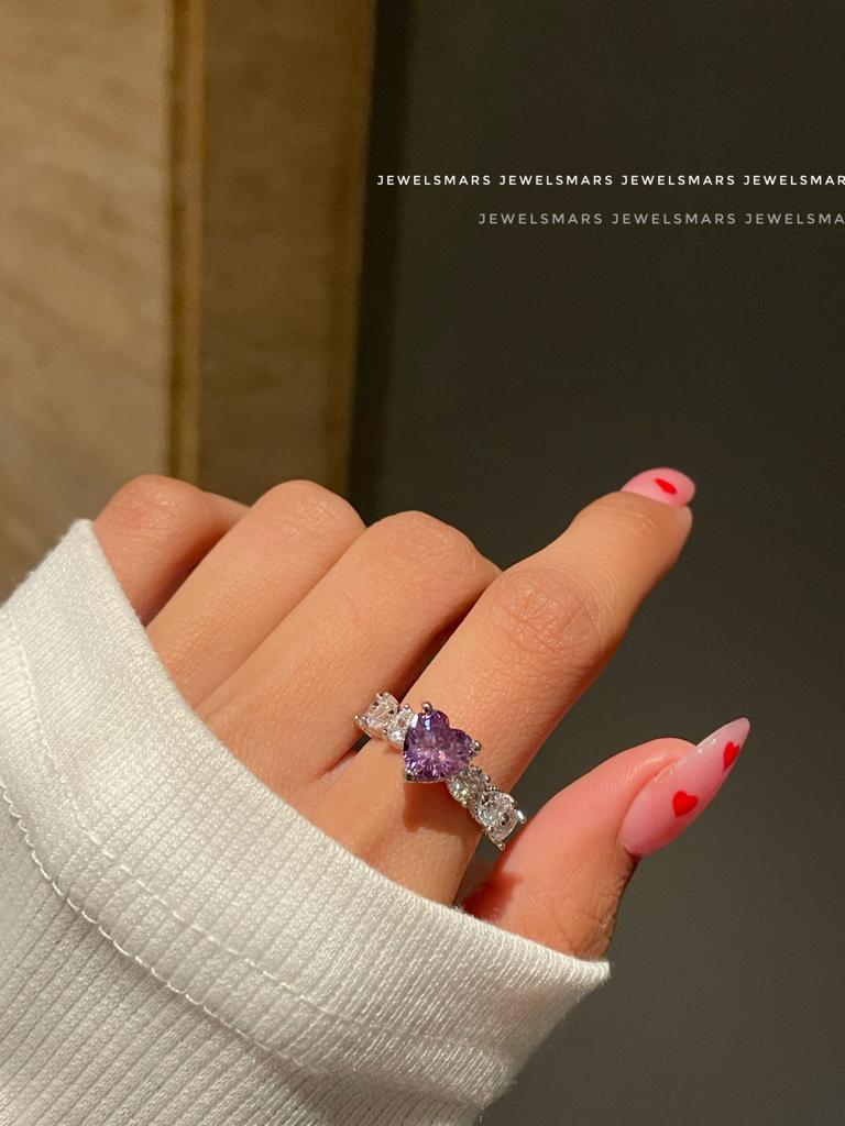 Frozen Heart Ring - purple - Image 2