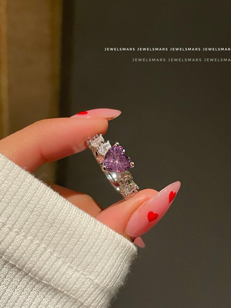 Frozen Heart Ring - purple - Image 3