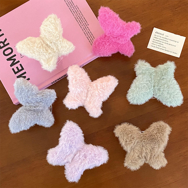 Fuzzy Butterfly Bestie Hair Claw