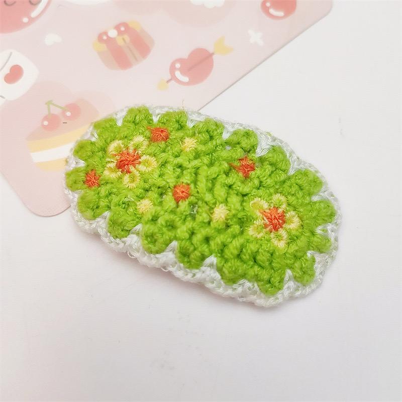 Garden of Greens Crochet Hair Clip - Image 4