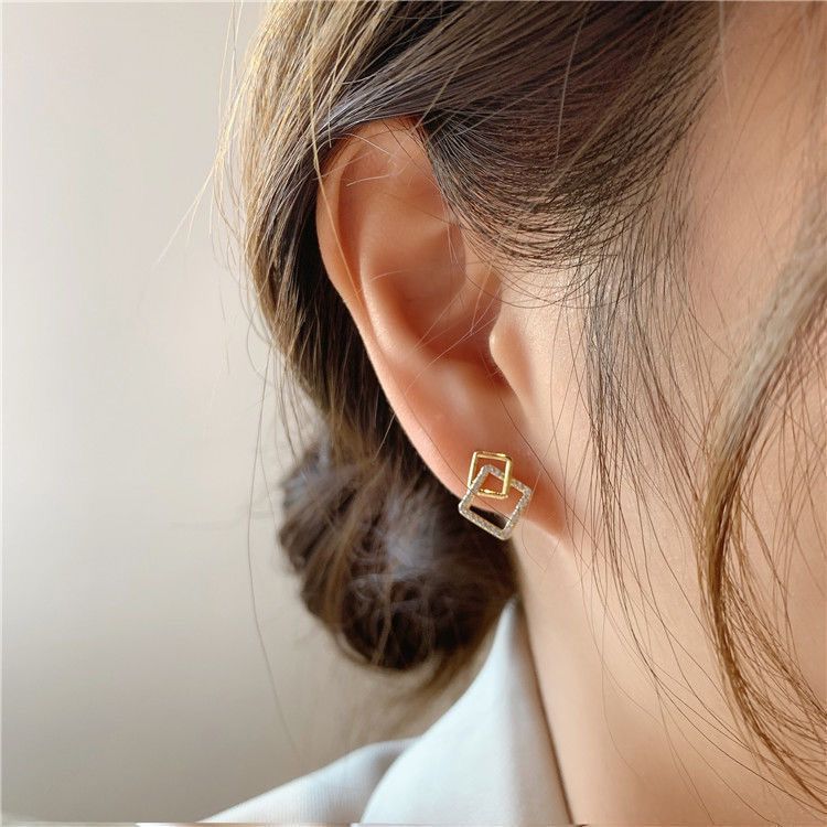 Geometric Statement Earrings - Image 3