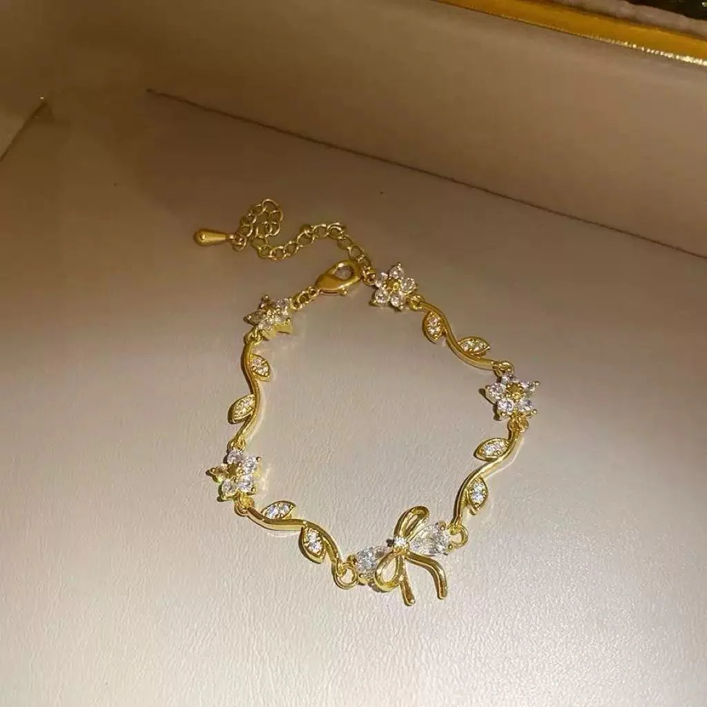 Gilded Garden Coquette Bow Bracelet - Image 2
