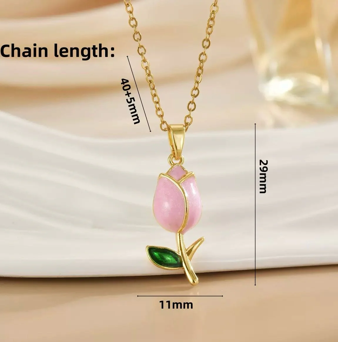 Girl who loves pink! Necklace - Image 2