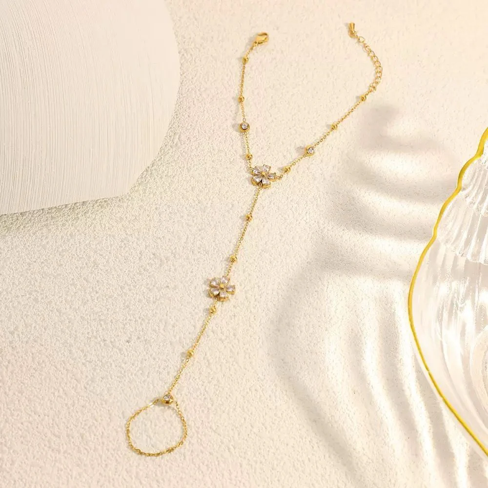 Girlhood Glow Flower Hand Chain - Image 2
