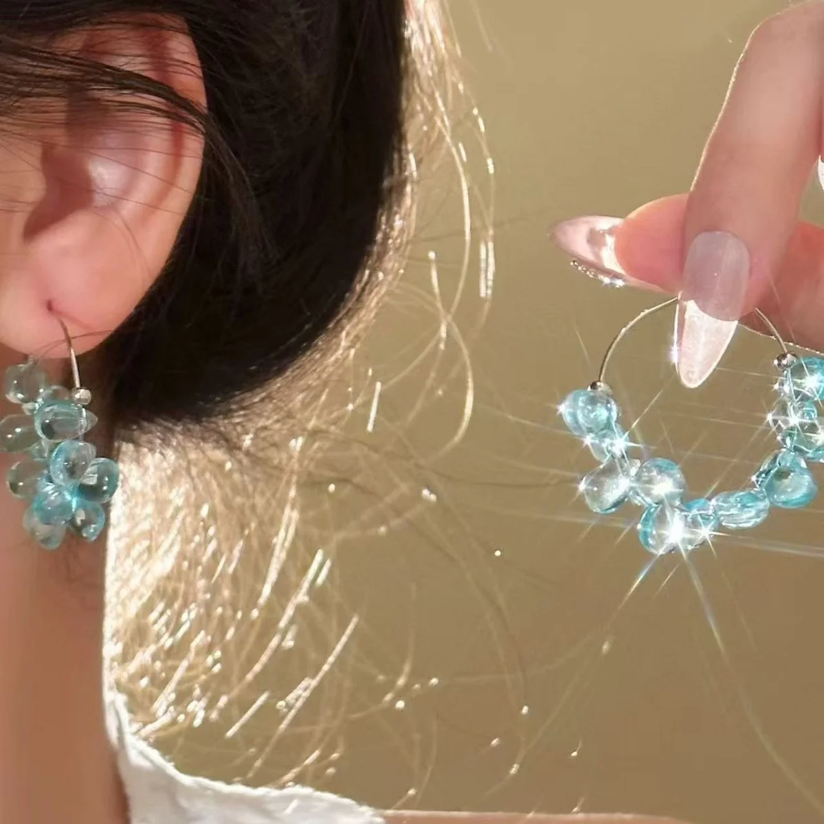 Glam Sapphire Earrings - Image 2