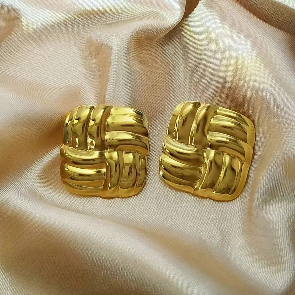 Gold Addiction Chunky Earrings - Image 2
