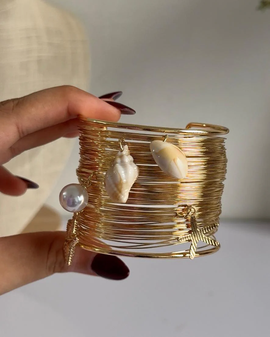 Gold-Coast Coiled Cuff Bracelet