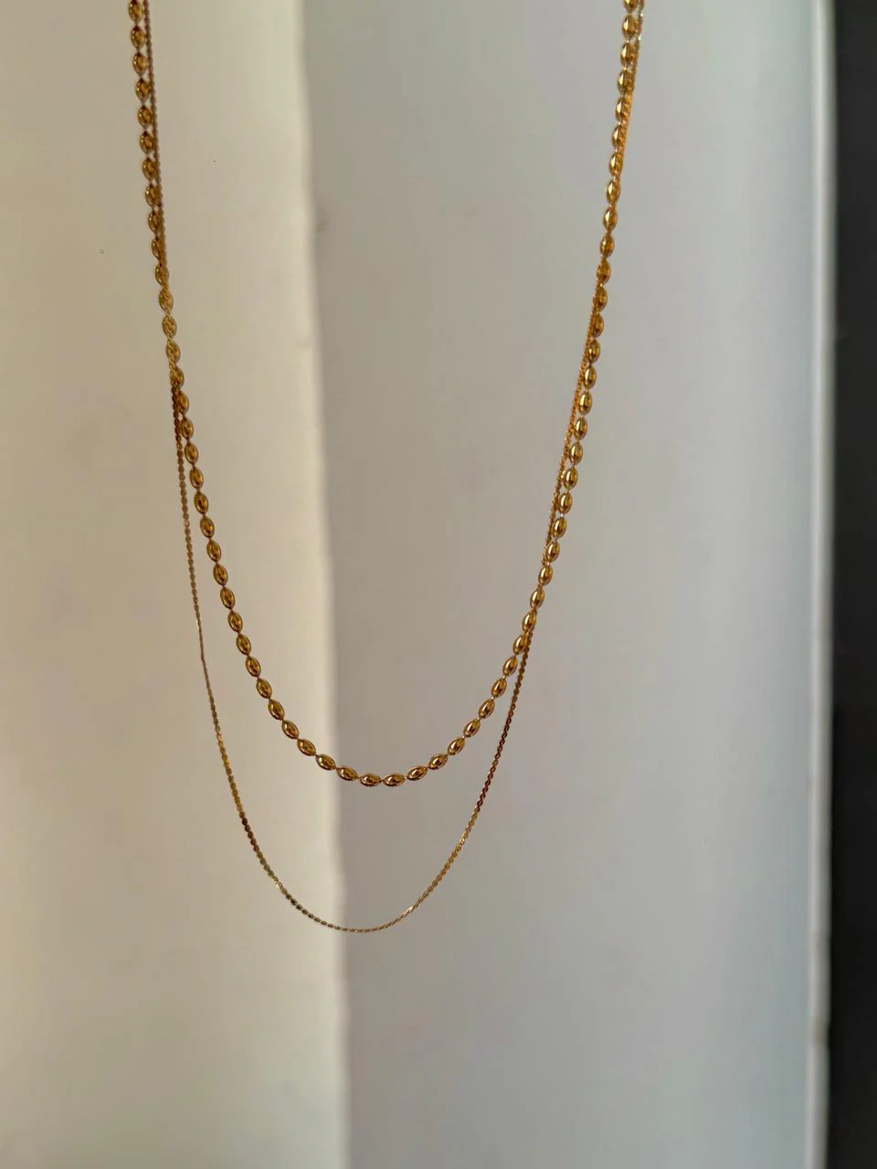 Golden Adore Double Layered Necklace