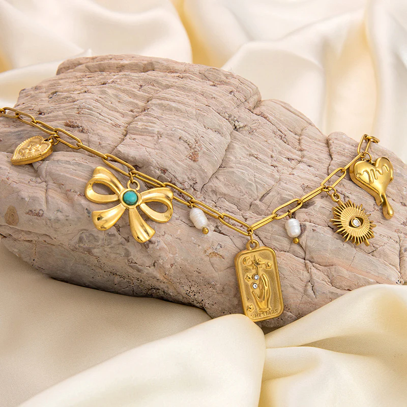 Golden Chaos Statement Necklace - Image 2