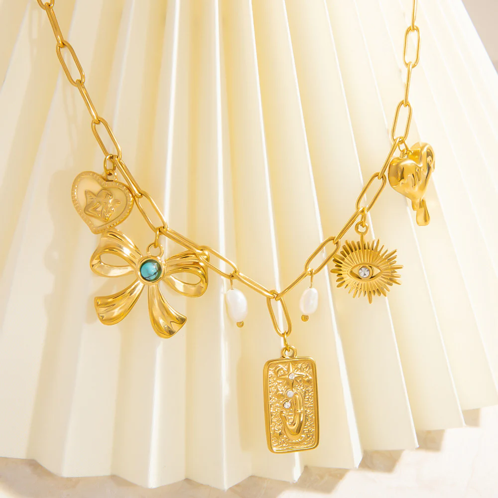 Golden Chaos Statement Necklace - Image 4