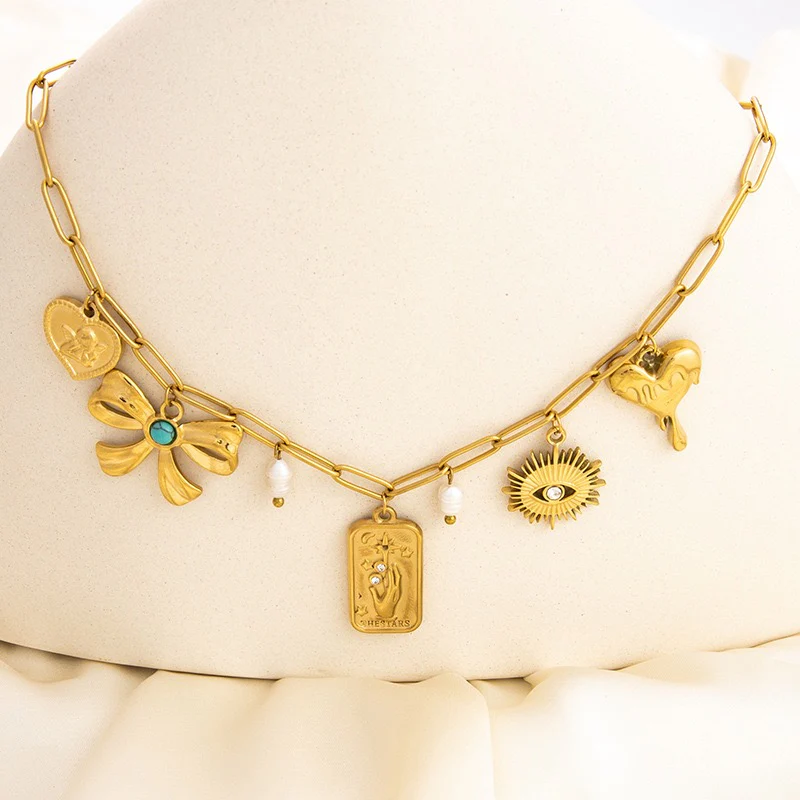 Golden Chaos Statement Necklace - Image 5