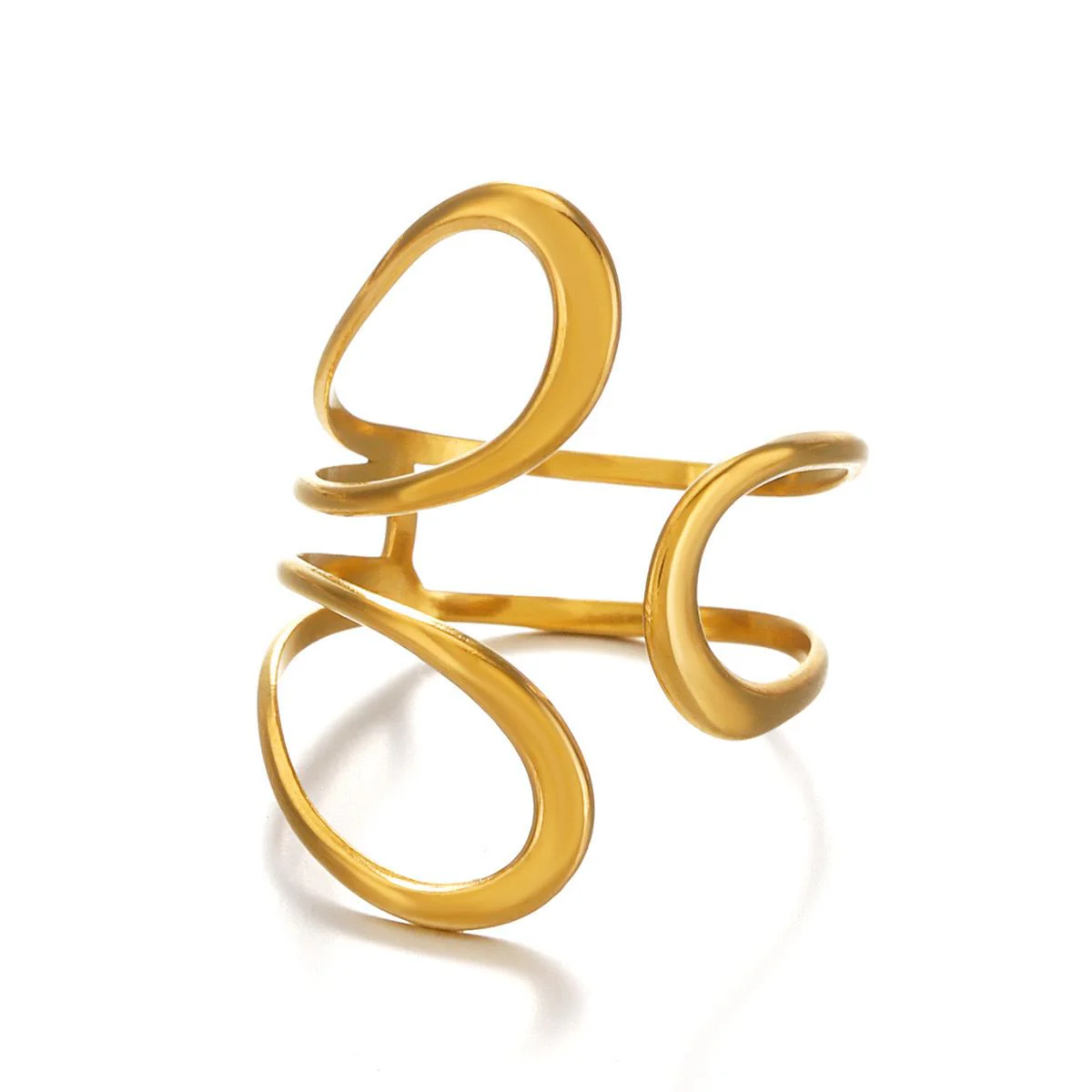 Golden Coil Ring - Image 3