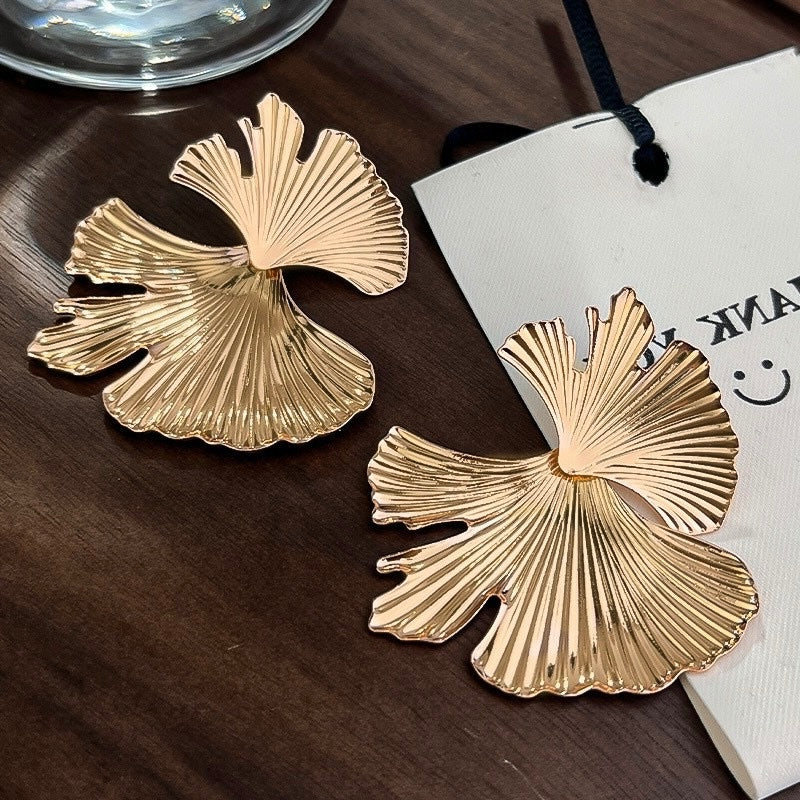 Golden Crinkle Earrings - Image 4