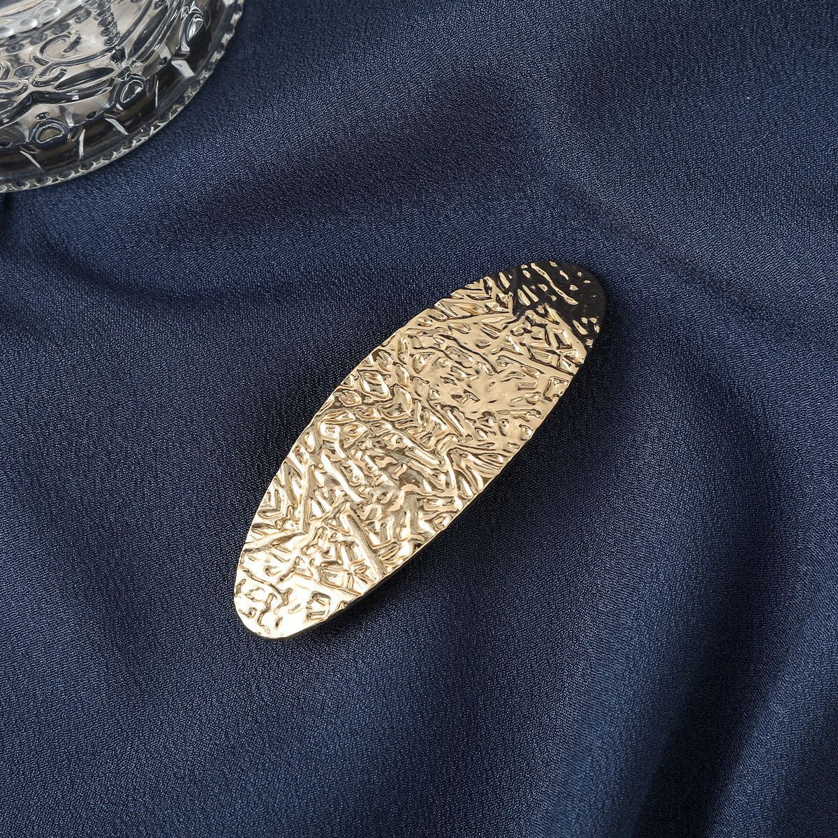 Golden Crinkle Hair Clip