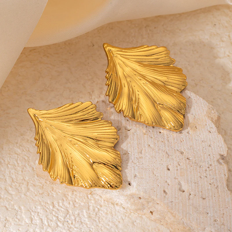 Golden Foliage Earrings