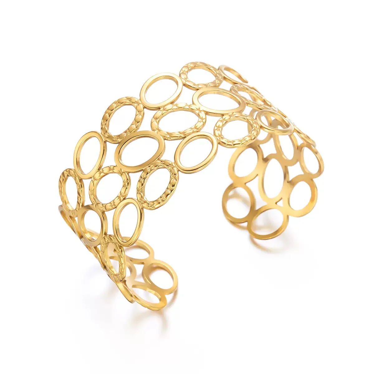 Golden Halo Textured Bracelet - Image 3