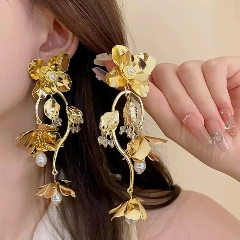 Golden Hour Flora Chandelier Earrings - Image 2