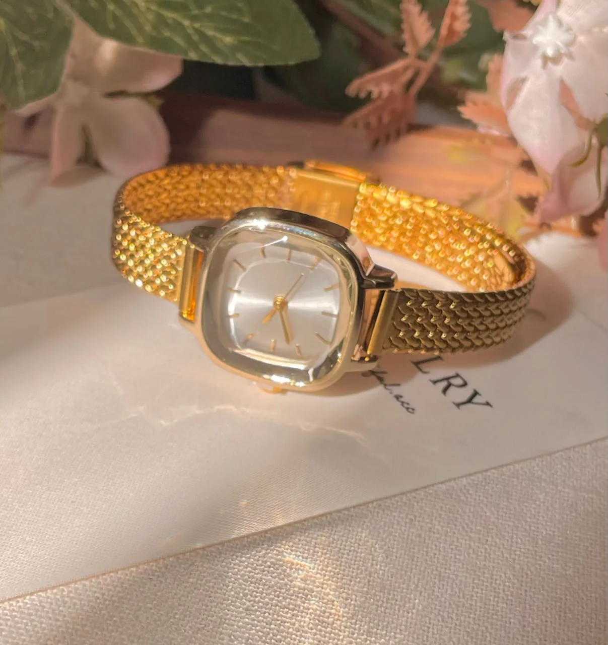 Golden Hour Square Mesh Watch - Image 2