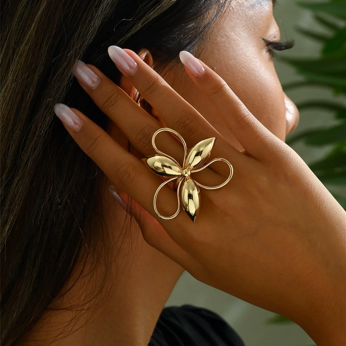Golden Orchid Ring