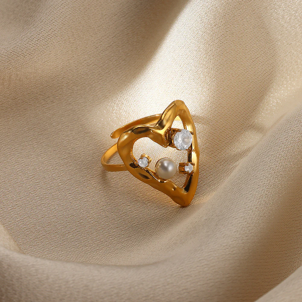 Golden Promise Pearl Ring