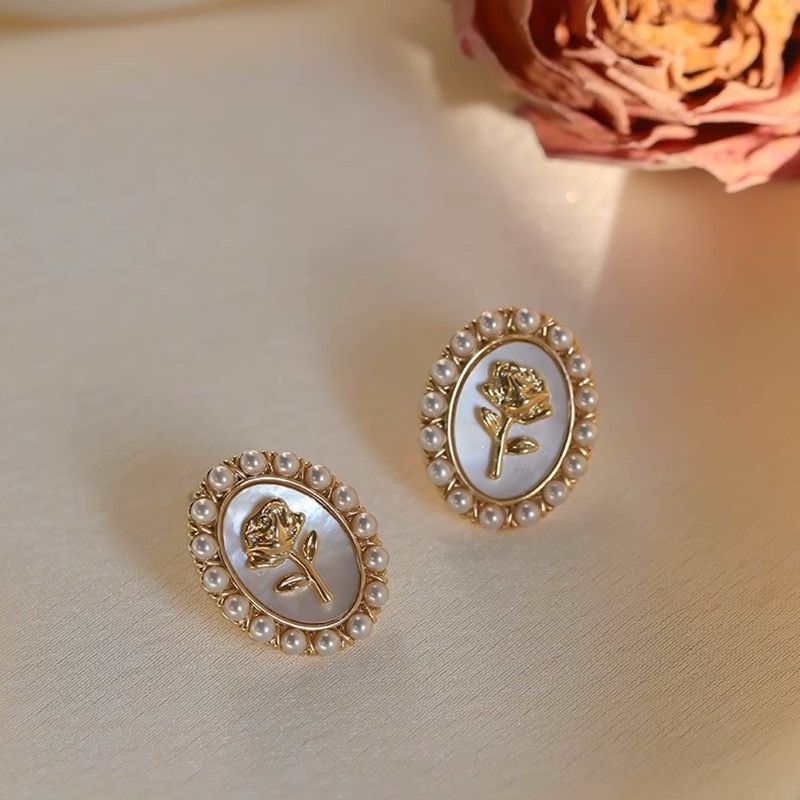 Golden Rosette Earrings - Image 8