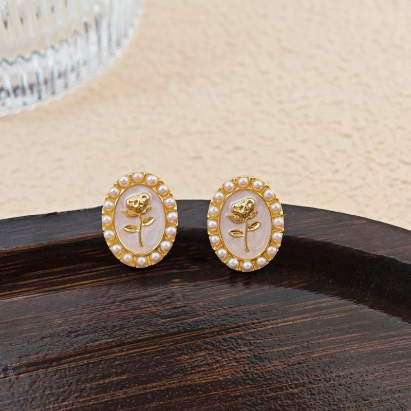 Golden Rosette Earrings - Image 9