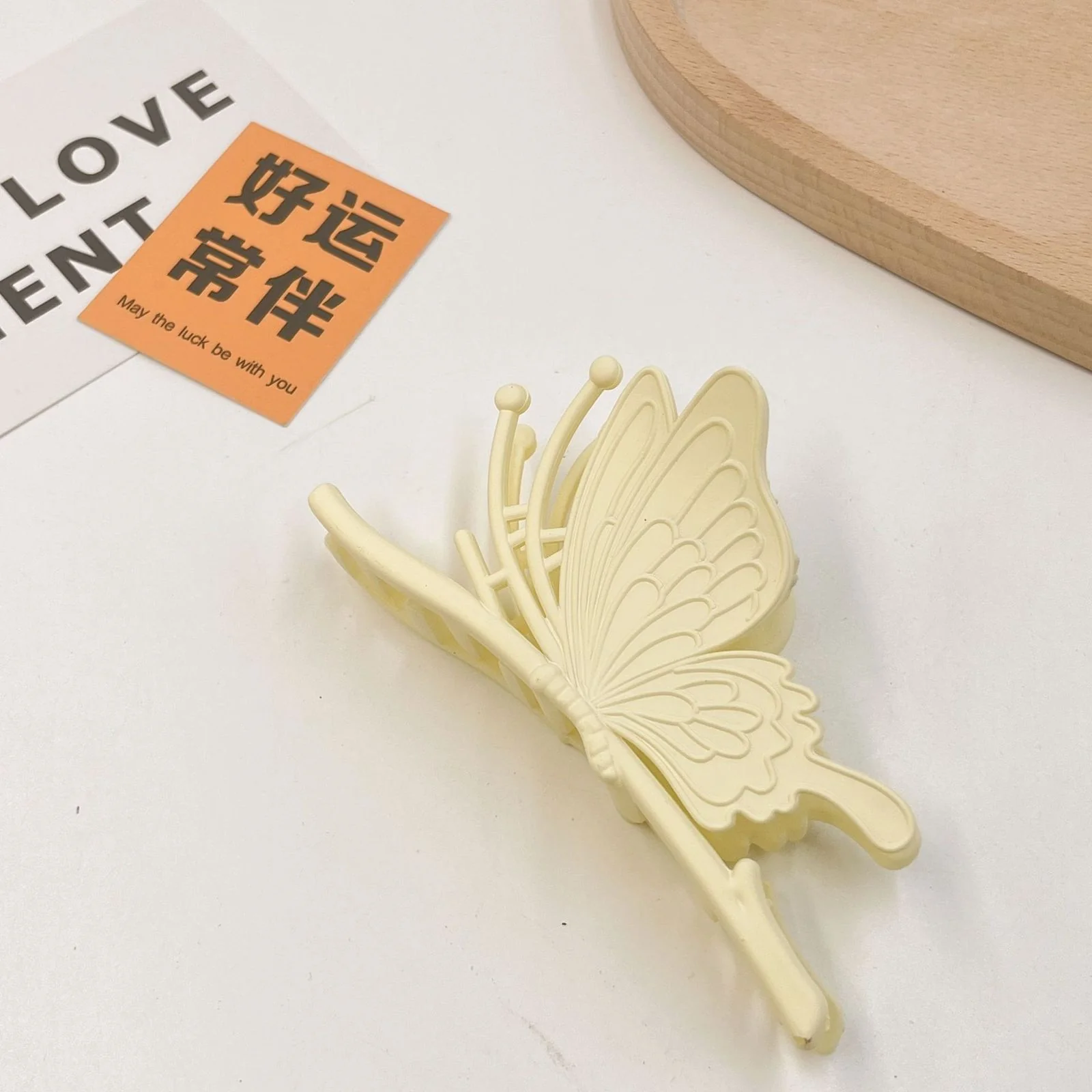 Good vibes Butterfly Claw- off white - Image 2