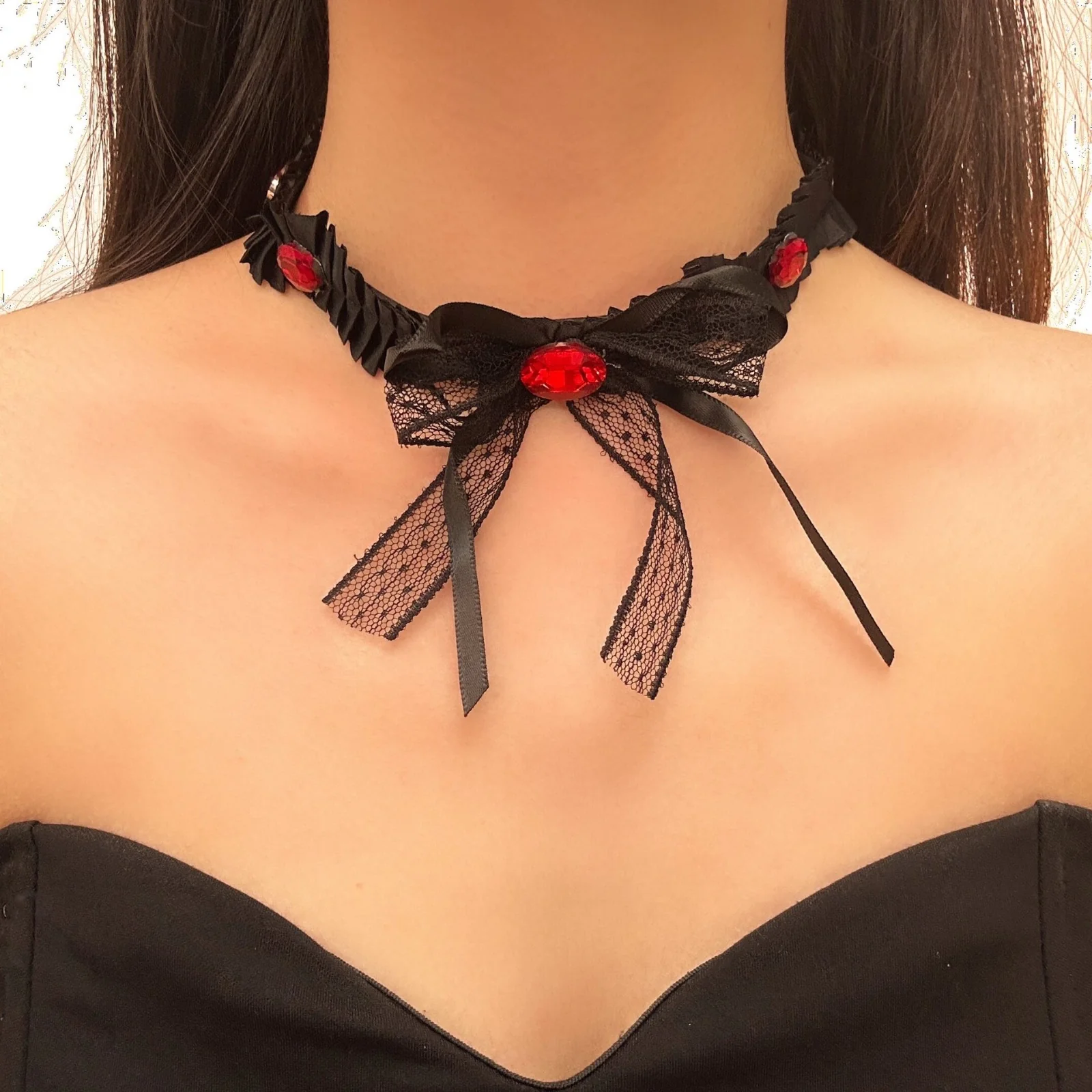 Gothic Goddess Bow Choker