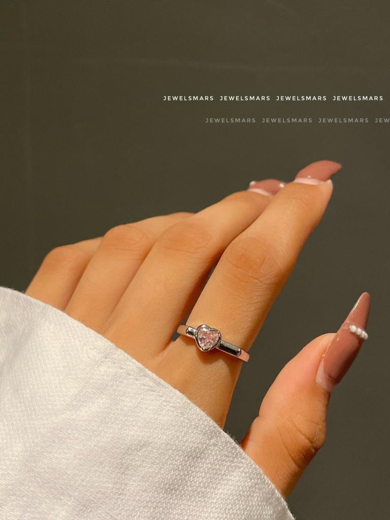 Grunge Heart Ring- pink - Image 2