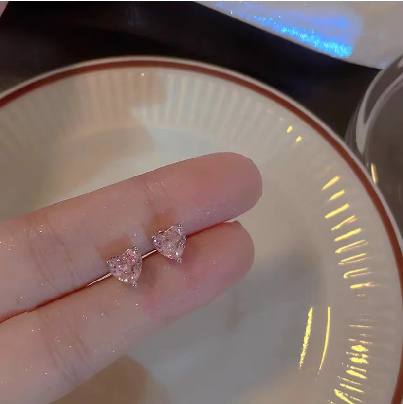 Hailey-Heart Stud Earrings