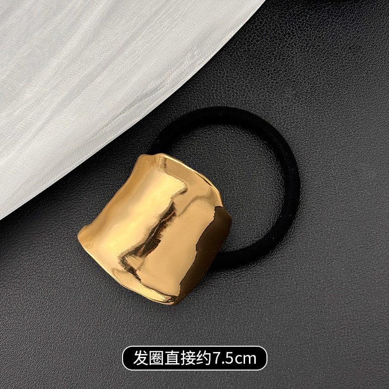 Hammered Statement Metal Hair Tie - Image 3