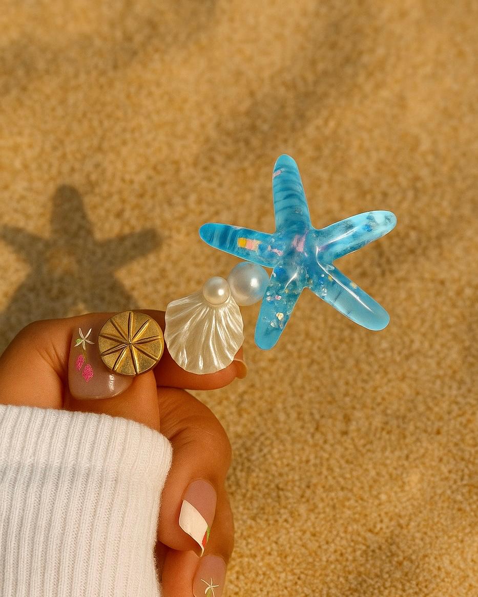 Hawaiian-blue Pearl Hairclip - Image 2