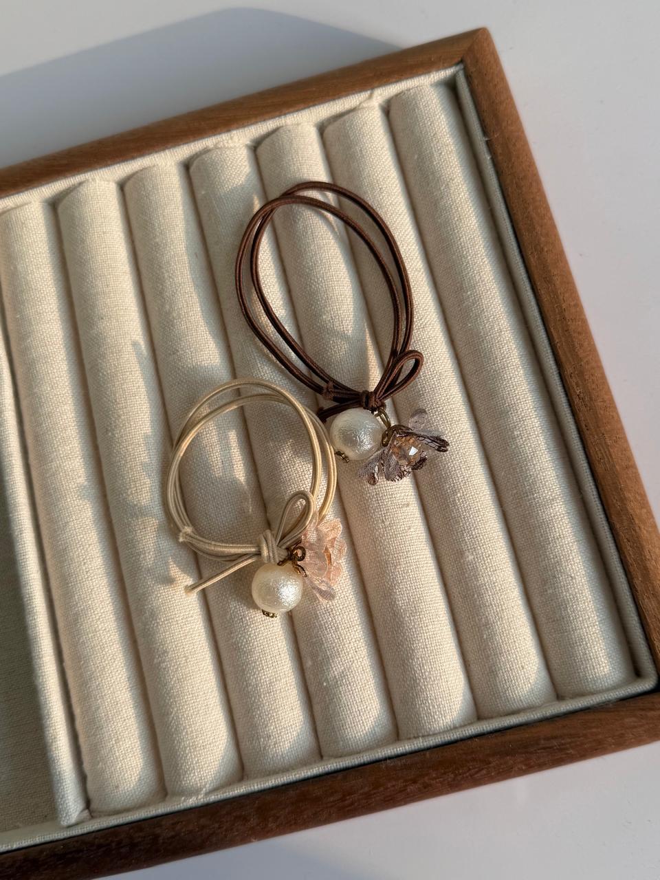 Hazelnut Pearly Hairtie - Image 2