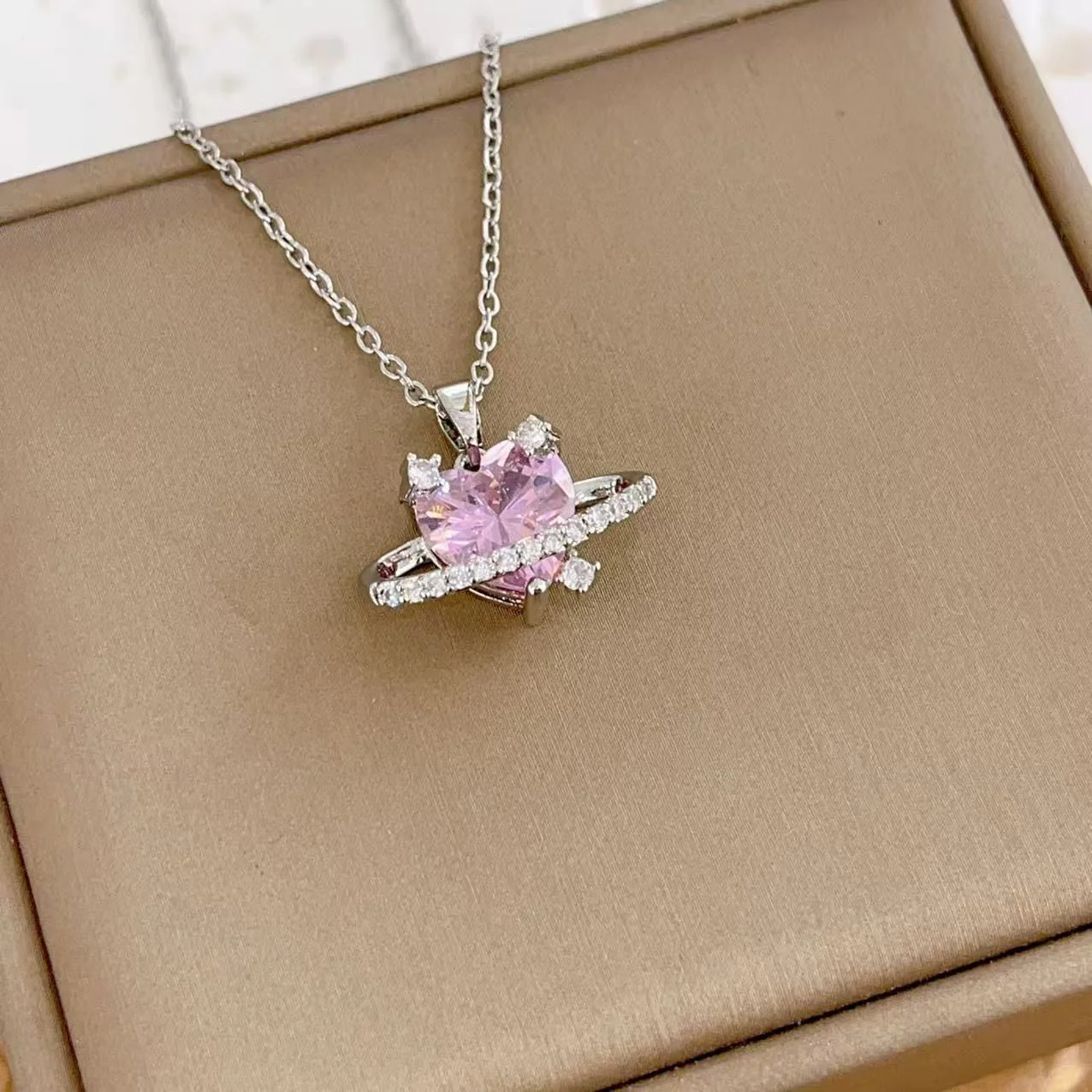 Heart around the Ring Necklace - Image 3