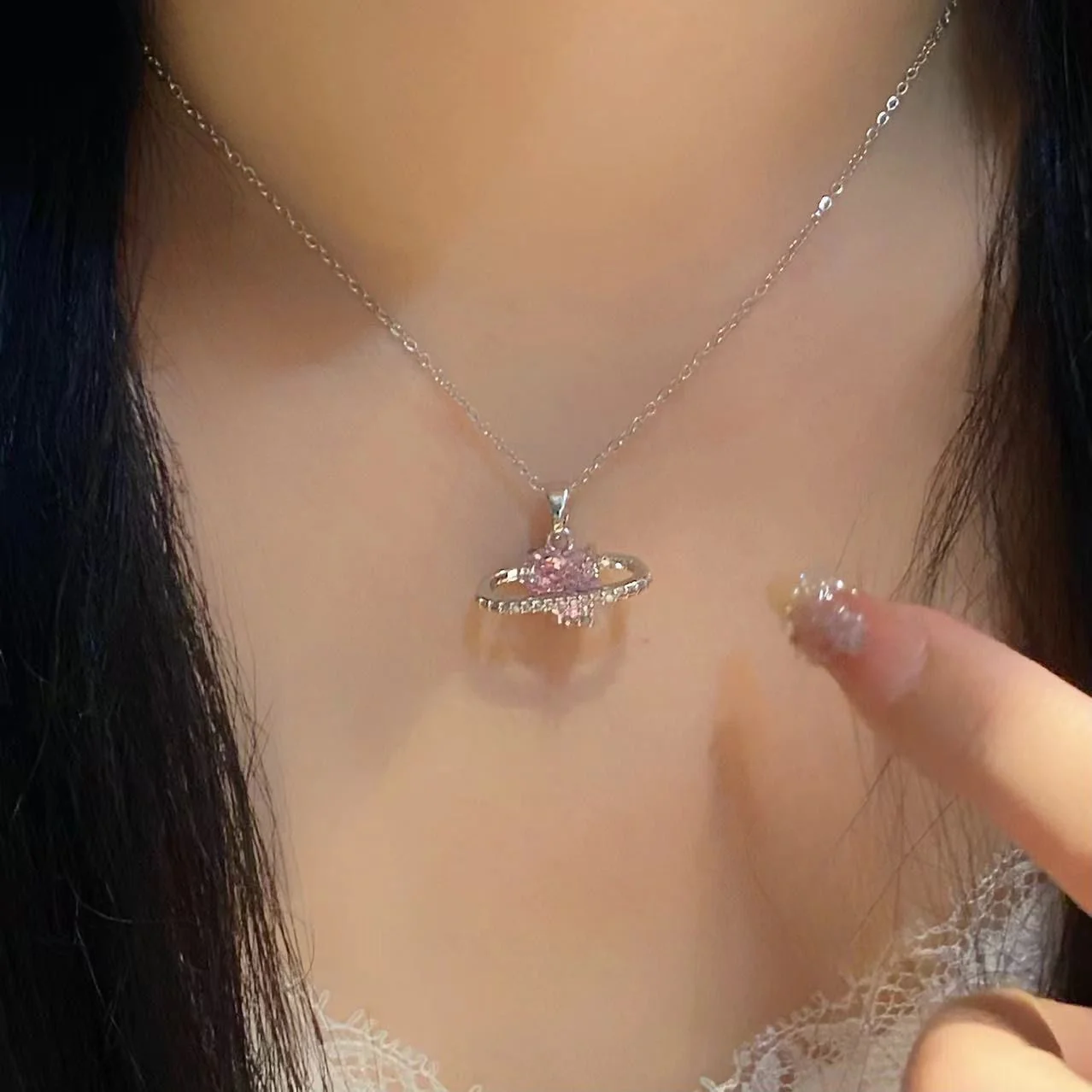 Heart around the Ring Necklace - Image 6