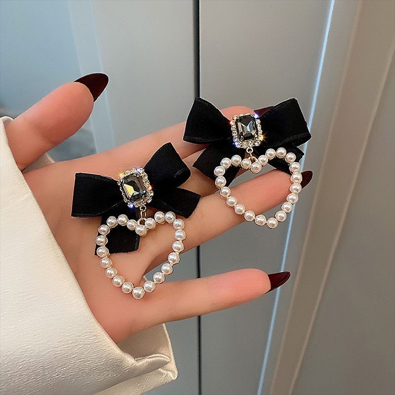 Heart Bow Princess Earrings
