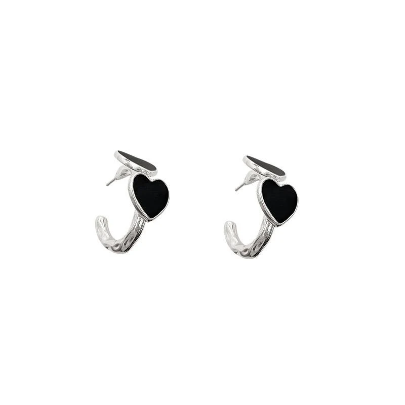 Heart Hoop Earrings - Image 3