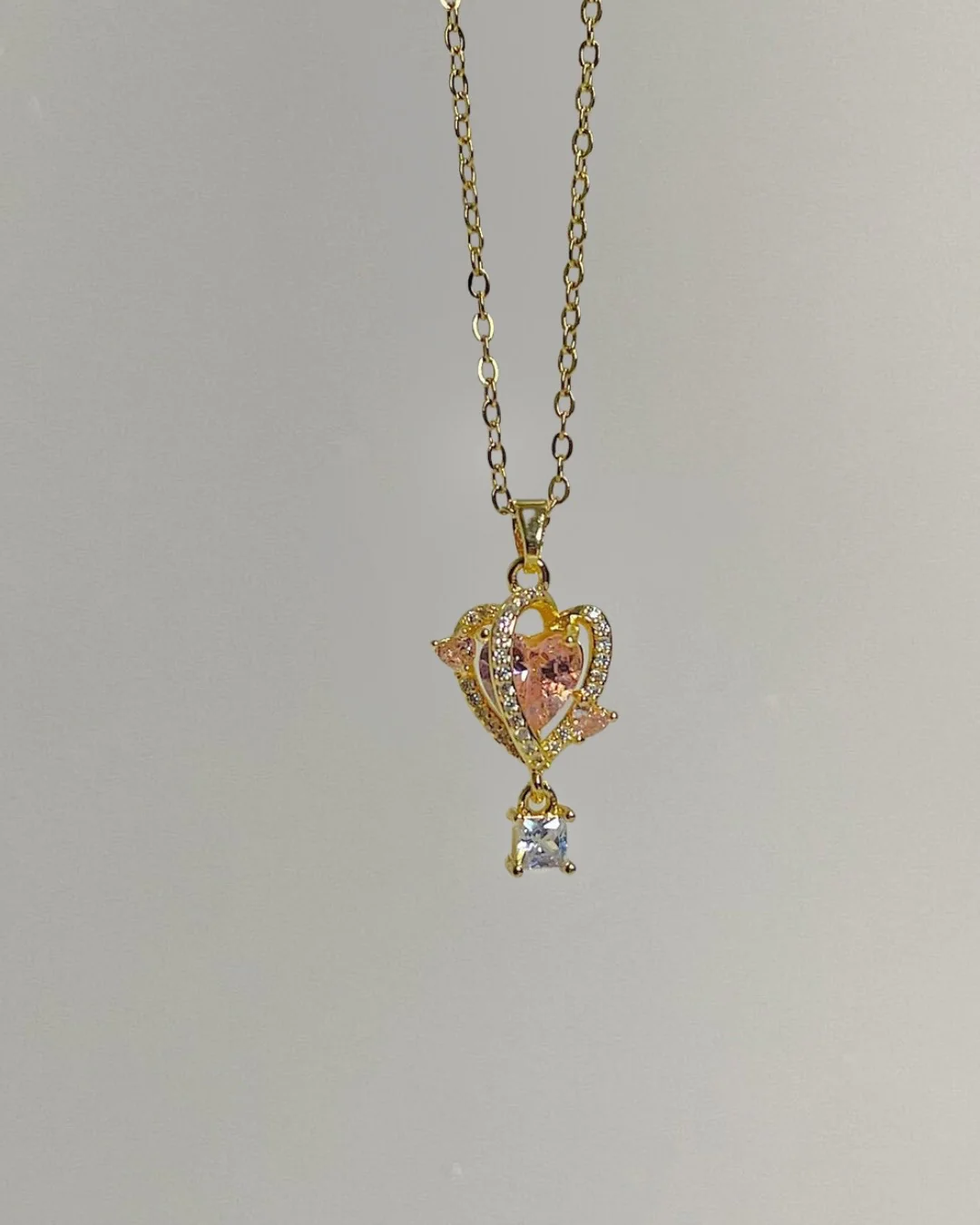 Heart Of Angel Necklace- Pink